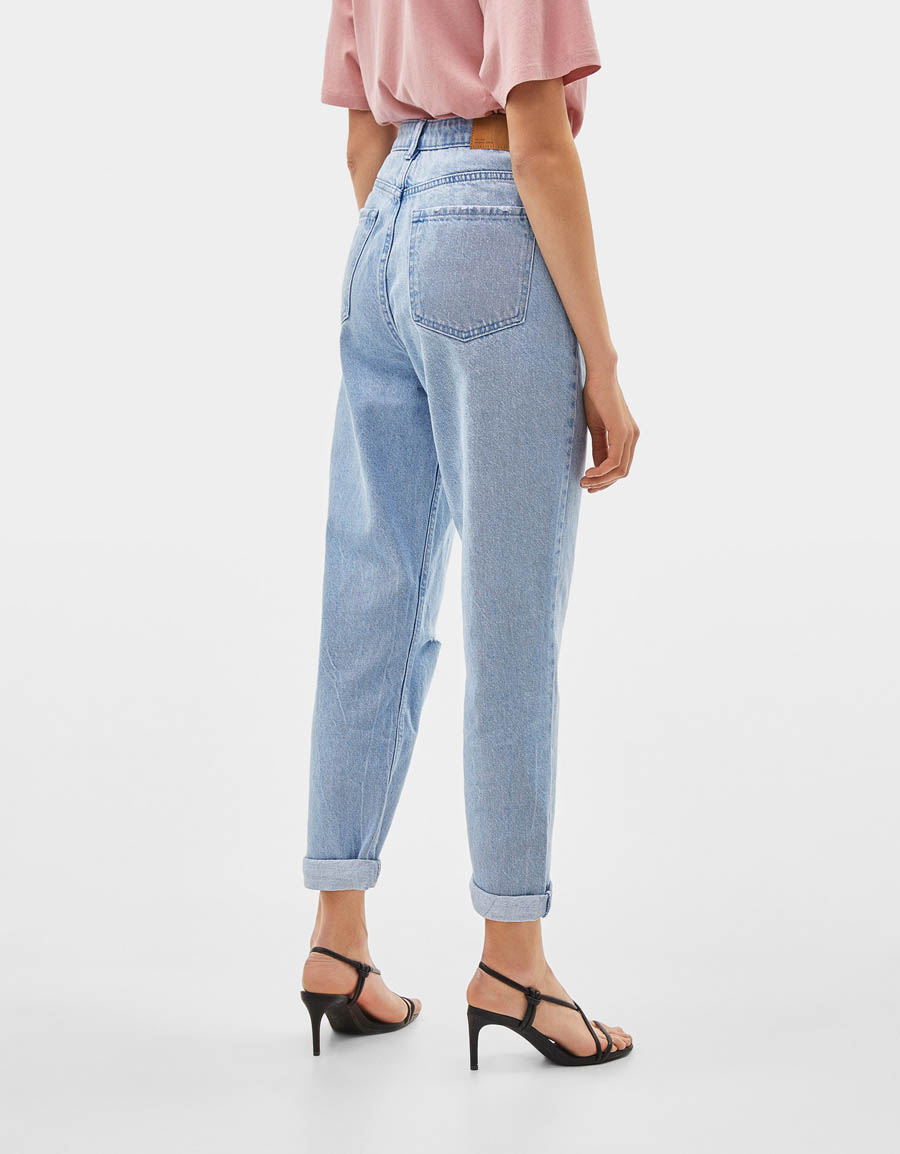 Light Blue Mom Fit Jeans Hover